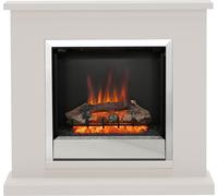 BeModern Elsham 4510 Log Effect Suite And Surround Fireplace - Cashmere, White