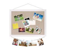 Bemodst Linen Cork Board, 40X30CM Cork Boards for Walls, Notice Boards Felt Message Pin Board, Memo Board, Notice Board for Home, Suitable for Notice Board of Offices, Schools, Bedrooms, Kitchens, Etc