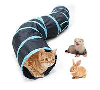 Bemodst S-Type Cat Tunnel, 2/3/4/5 Way Collapsible S-shape Small Animal Tubes Kitty Tunnels Interactive Maze House Toy For Kitten Puppy Rabbit Guinea Pig