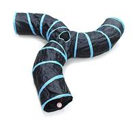 Bemodst S-Type Cat Tunnel, 2/3/4 Way Collapsible S-shape Small Animal Tubes Kitty Tunnels Interactive Maze House Toy With Storage Bag For Kitten Puppy Rabbit Guinea Pig