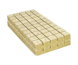 Bemonew 100Pcs Rockwool Cubes with Holes, Rockwool Cubes for Hydroponics, Eco-Friendly and Reusable, for Hydroponics Soilless Cultivation Clone Plants Germination Start