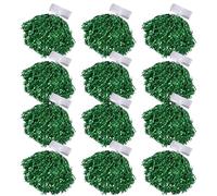 Bemonew 12-Pack Cheerleading Pom Poms - Game Day Cheerleading Poms with Comfort Grip Handles for Sports Teams, Dance, and Pep Rallies, Green