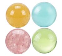 Bemonew 4Pcs Coconut Oil Stress Ball, Moldable Sensory Fidget Toys for Relaxation, 6cm Fun Kill Time Squeeze Toy for Kids, Adults, 4 Color