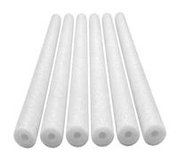 Bemonew 6PCS Pool Noodles Foam, Swim Aid Pool Noodles Float Hollow Pe Sponge Non-slip Shock-Absorbent for Kids Adults, 59 Inch, White