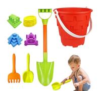 Bemonew 8Pcs Beach Toys for Kids Sand Toys Includes Beach Bucket Sand Mold Shovel Rake Sifter Shovels Castle