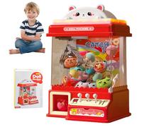 Bemonew Bear Themed Kids Claw Machine Mini Vending Toy with Dolls, Eggs & (USB/Battery)