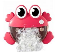 Bemonew Bubble Machine For Kids, Bath Bubble Machine - One-button Frog Toy With Rotating Water Spray, For Toddlers & Kids, Red