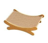 Bemonew Cat Scratcher Bed, 2-in-1 Cat Scratching Board Wooden Sisal Furniture for Scratching, Resting & Sleeping, 19X12X6in