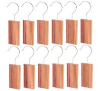 Bemonew Cedar Blocks Cedar for Closets, Set of 12 Natural Wood Hangers with Hooks for Wardrobe, Drawer, Clothes & Shoe Storage