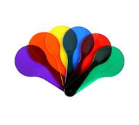 Bemonew Color Cognitive Board Baby Educational Toy Plastic Transparent Racket Shape Color Cognitive Board Enlightenment Toy Combination Science Toys 6 Pcs