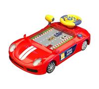 Bemonew Driving Simulator Toy, Electric Steering Wheel Toy with Sound & Light, Educational Learning Driving for Boys Girls, No Battery, Red