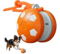 Bemonew Electric Rolling Pet Toy Ball Motion Activated Electric Dog Toy Random Path Interactive Dog Toys with Rope for Boredom Relief Orange