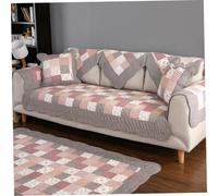 Bemonew Floral Patchwork Sofa Cover, Boho Cotton Quilted Sofa Covers Washable Non-Slip Couch Slipcover for Dogs, Children, 27.56x27.56 Inch