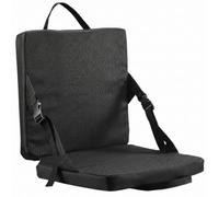 Bemonew Folding Portable Stadium Seat Cushion, Padded with Backrest for Sports Events Concerts, Black