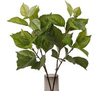 Bemonew Hydrangea Leaves Hydrangea Leaves Artificial 2pcs, Faux Greenery Stems, Green