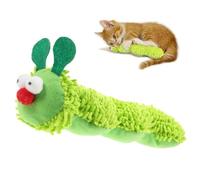 Bemonew Interactive Cat Toy Cute Caterpillar Shape Cat Chew Toy with Catnip Stuffed Animal Cushion Stuff for Indoor Pet Teething and Chewing