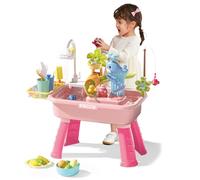 Bemonew Kids Water Table, Electric Play Sink With Running Water With Removable Table Legs, Educational Play Sink With 180° Rotating Faucet For Kids, Park, Nursery, Garden