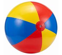 Bemonew Large Beach Ball, PVC Big Inflatable Beach Ball, Outdoor Play Giant Inflatable Balls For Kids, Red Yellow Blue, 80cm/31.5inch