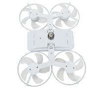 Bemonew LED Ceiling Fan Ceiling Fan with Lights, Bedroom with Lights, Drone-Inspired Led 360° Surround Airflow, Dimmable Light Remote, E27 Socket, Extension Rod Included (White)