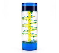 Bemonew liquid motion Liquid Motion Bubbler, Timer - Spiral Slide Dynamic Visual Sensory Activity Fidget Toy, Blue, 6.10 X 2.17 Inch