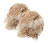 Bemonew Nesting Material for Wild Birds 2 Pack Bird Nest Material, Natural Mixed Fibers Nesting Cozy 40g Bag of Jute, Straw & Cotton for Wild Birds, Finches