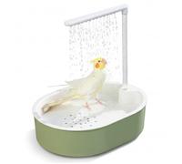 Bemonew Parrot Bath Bird Shower, Bird Bath for Cage Gentle Rain Shower for Parrots & Budgies, Automatic Complete Set with Adjustable Water, USB Powered