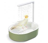 Bemonew Parrot Bath Bird Shower, Bird Bath for Cage Gentle Rain Shower for Parrots & Budgies, Automatic Complete Set with Adjustable Water, USB Powered