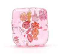Bemonew Squish Cube, Fidget Cubes Sensory Toys - Ocean-themed Squeeze Toy With Seashell & Star Accents, 4.5cm/1.77inch