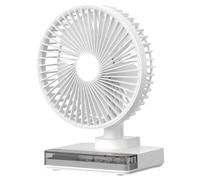 Bemonew Tabletop Fan, Auto Oscillating USB Desk Fan, White