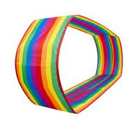Bemonew Team Building Games, Field Day Games For Adults - Oxford Cloth Group Activity Mat, Rainbow Stripes, 19.68ft X 2.29ft