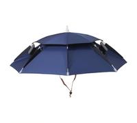 Bemonew Umbrella with Fan Solar Powered Fan Umbrella Hat, Sun Protection Waterproof Cap with for Fishing & Gardening, Dark Blue