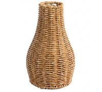 Bemonew Wicker Vase Hand Woven Rattan Vase for Home Decor Rustic Basket Vases for Table Centerpiece Dried Flowers, 10 inch
