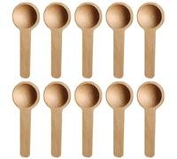 Bemvp 10 Pcs Mini Wooden Spoons Small Salt Spoon Candy Spoon Baby Spoon Serving Spoons for Spice Jars Seasoning Honey Coffee