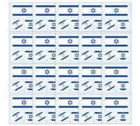 Bemvp 20pcs National Flag Temporary Tattoos Stickers Israel Patriotic Stickers Fake Tattoo for Face Arm Body Decor Party Supplies
