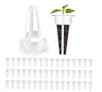 Bemvp 50 Pcs Grow Baskets Fit Garden Replacement Grow Basket Plant for Grow Sponges Basket Compatible with Hydroponic Growing System, White