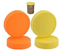 Bemvp 70mm Mason Jar Lids 4pcs Silicone O Ring Screw Lid Universal Plastic Storage Cap Cover for Wide Mouth Mug Can