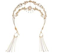 Bemvp Ancient Hanfu Headpiece with Tassel Chinese Hair Crown Wedding Hair Accessory for Festivals and Costume Events