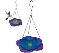 Bemvp Bird Feeders for Outside Bird Bath Hanging Bird Feeder Garden Wildbird Feeder Tray Plate Hanging Bird Water Seed Tray for Outdoor Garden