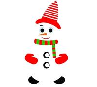 Bemvp Christmas Snowman Refrigerator Sticker Set Cute Snowman Fridge Stickers Decoration for Fridge Wall Door Party Supplies Home Decoration