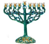 Bemvp Hanukkah Candle Holder 9 Branch Candlestick Menorah Candle Stand Home Table Centerpieces for Chanukah Shabbat Decoration