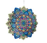 Bemvp Mandala Flower Wind Spinners Stainless Steel 3d Wind Spinner for Indoor Outdoor Garden Decoration Crafts Ornaments