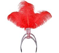 Bemvp Showgirl Feather Headband Women's Burlesque Headband 1920s Head Accessories for Carnival Mardi Gras Costume Party Decor