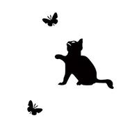 Bemvp Switch Light Cover Decals Cat Chasing Butterflies Wall Stickers On-off Sticker Light Switch Stickers