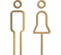 Bemvp Toilet Signs 2pcs Self Adhesive for Ladies and Gentlemen Washroom Door Signs Men's and Women's Wall Stickers Restrooms Door Sign Plaque