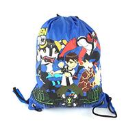 BEN 10 Official Boys Drawstring Trainers Pumps PE Backpack Gym School Bag Zeon 37 x 29 cm with Quick Release Child Friendly Velcro Straps