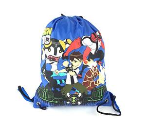 BEN 10 Official Boys Drawstring Trainers Pumps PE Backpack Gym School Bag Zeon 37 x 29 cm with Quick Release Child Friendly Velcro Straps