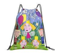 Ben And Holly's Little Kingdom Birthday Magic Characters Backpacks Portable Drawstring Bundle Pocket Book Bag Travel School