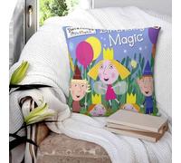 Ben And Holly's Little Kingdom Birthday Magic Characters Square Pillowcase Pillow Cover Cushion Throw Pillow for Home Car