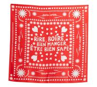Ben Bandana Silk Scarf Red one size
