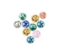 Ben & Bel Glow-in-the-Dark Glass Marbles, 10 Pack Handmade Multicoloured Marbles with Plastic Case, Decorative Glass Balls for Marble Run, DIY Crafts, Rewards and Home Decoration